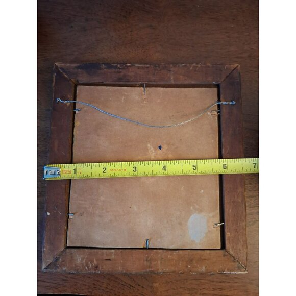 Framed Floral Oil Painting Signed FG Wooden Frame Red Purple Tulips Vintage - Picture 6 of 9